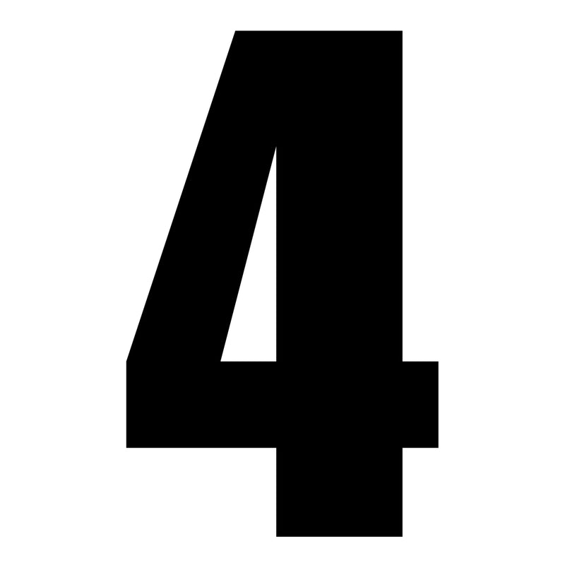 Load image into Gallery viewer, Whites Race Number - Black #4 (10 Pack)
