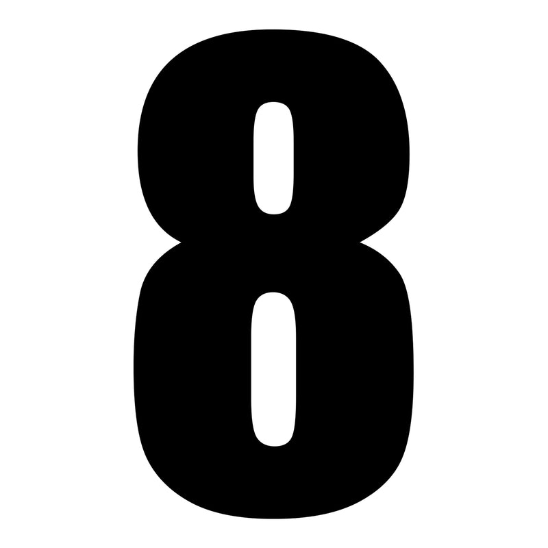 Load image into Gallery viewer, Whites Race Number - Black #8 (10 Pack)
