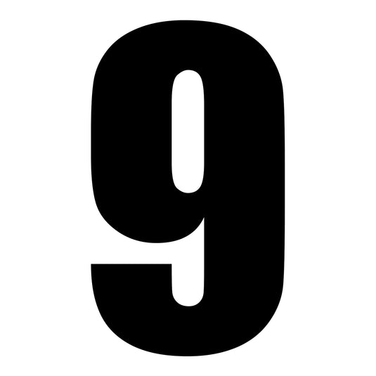 Whites Race Number - Black