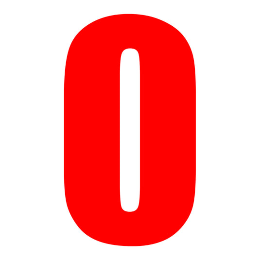 Whites Race Number - Red
