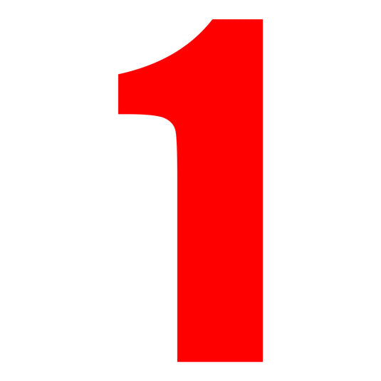 Whites Race Number - Red