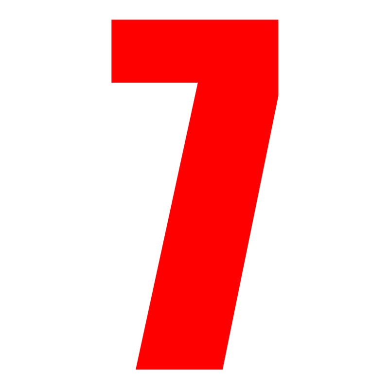 Load image into Gallery viewer, Whites Race Number - Red #7 (10 Pack)
