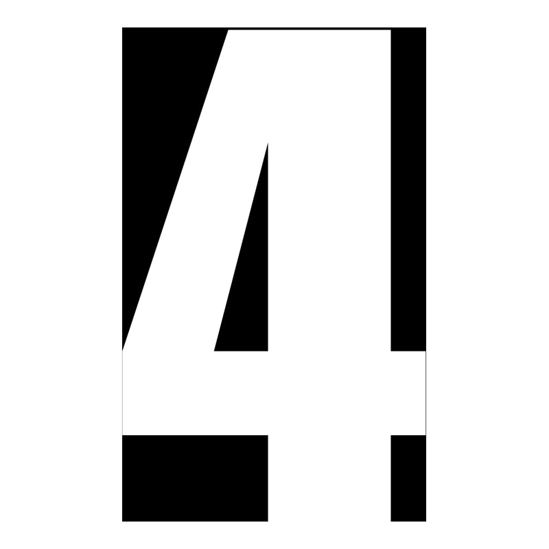 Load image into Gallery viewer, Whites Race Number - White #4 (10 Pack)
