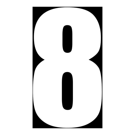 Whites Race Number - White