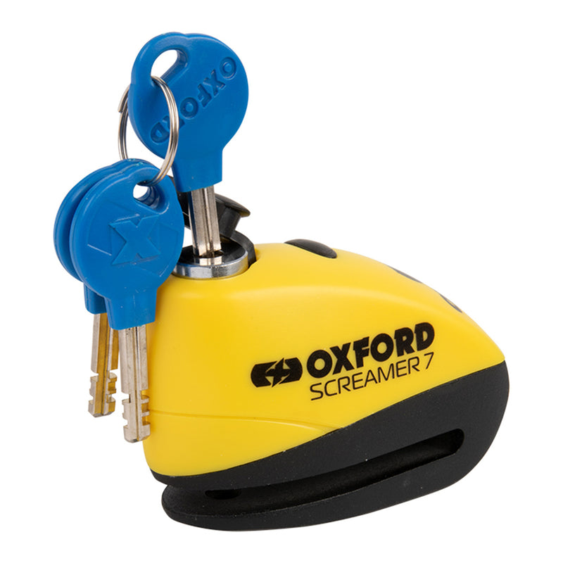 Load image into Gallery viewer, Oxford Screamer 100dB Alarm Disc Lock - Chrome / Black
