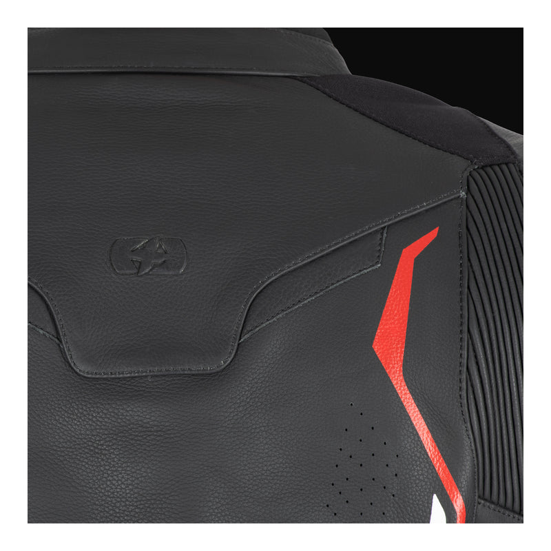Load image into Gallery viewer, Oxford Nexus 1.0 Leather Men's Jacket - Black / Red
