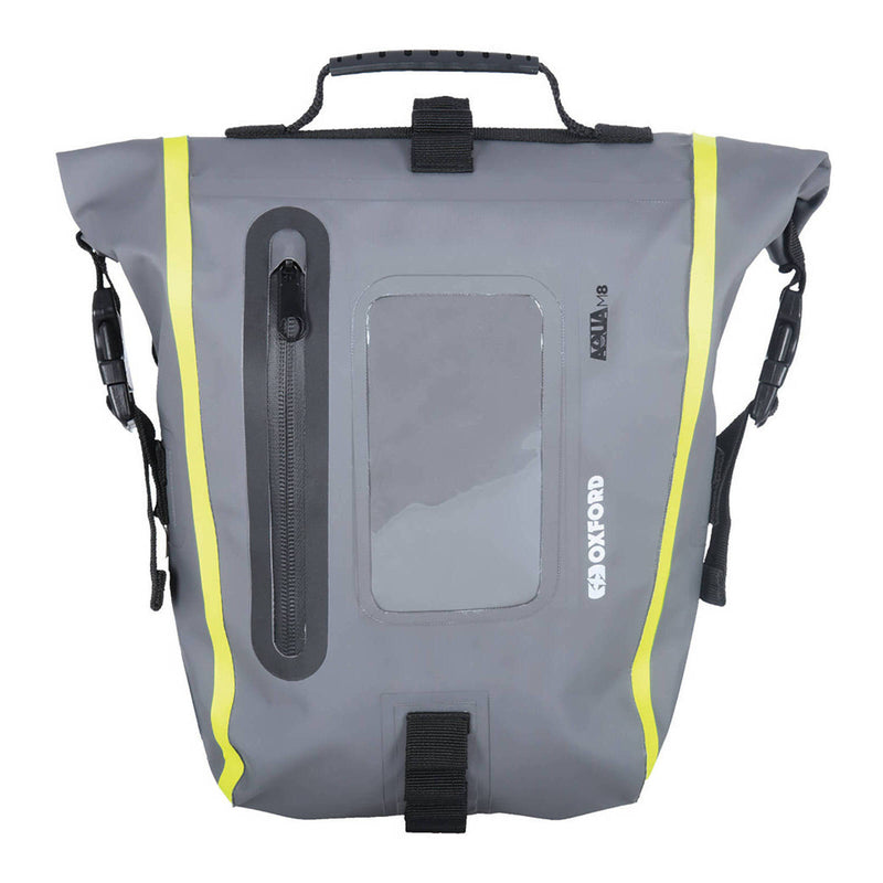 Load image into Gallery viewer, Oxford Tank Bag Aqua M8 - Black / Grey / Fluro Yellow
