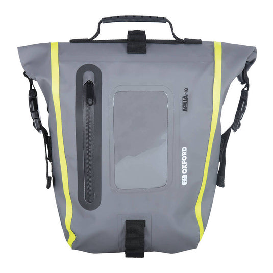 Oxford Tank Bag Aqua M8 - Black / Grey / Fluro Yellow