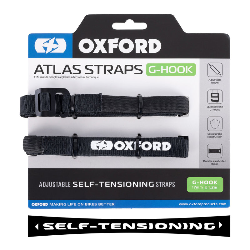 Load image into Gallery viewer, Oxford Atlas G-Hook 17mm x 1.2m - Black (Pair)
