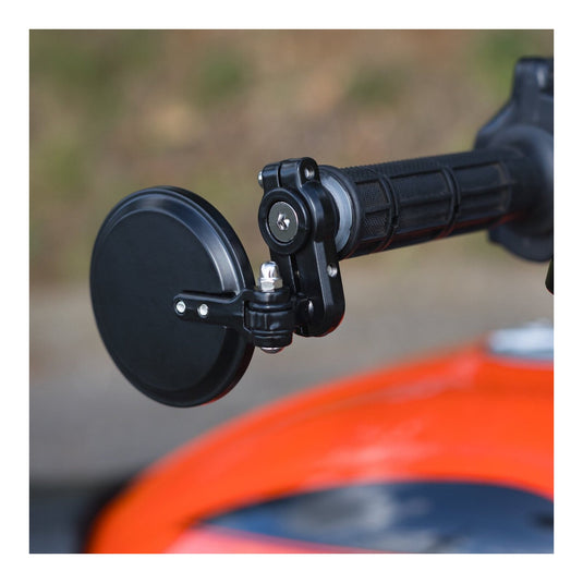 Oxford Fold Away Mirror - Black - PAIR