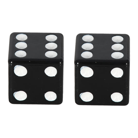 Oxford Lucky Dice Valve Caps - Black (Pair)