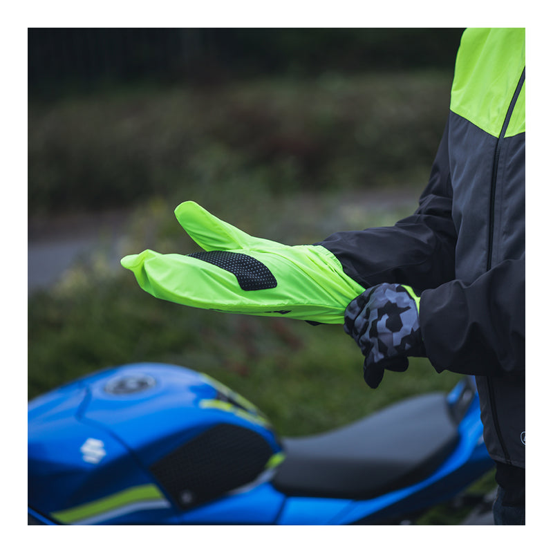 Load image into Gallery viewer, Oxford Rainseal Waterproof Over Gloves - Black / Fluro
