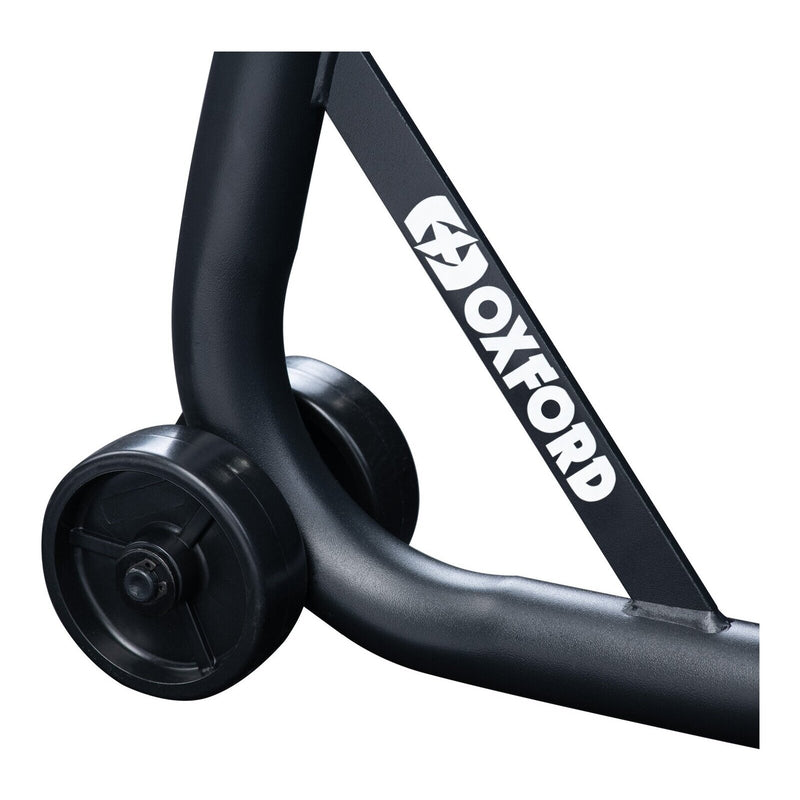 Load image into Gallery viewer, Oxford Black Rear Paddock Stand (Comes with V Hooks)
