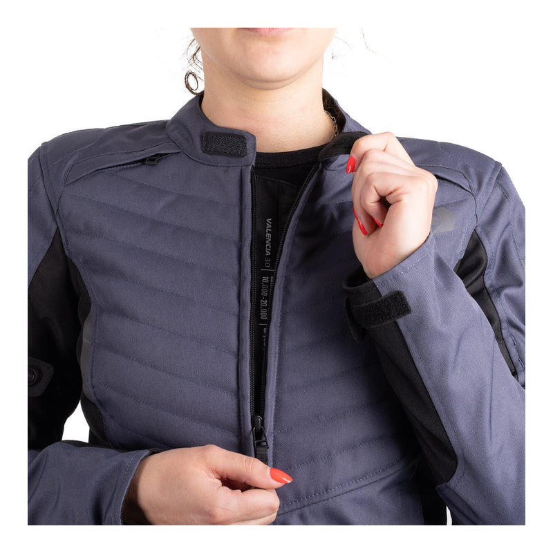 Load image into Gallery viewer, Oxford Valencia 3.0 Waterproof Dr2Dry Women's Textile Jacket - Grey / Black
