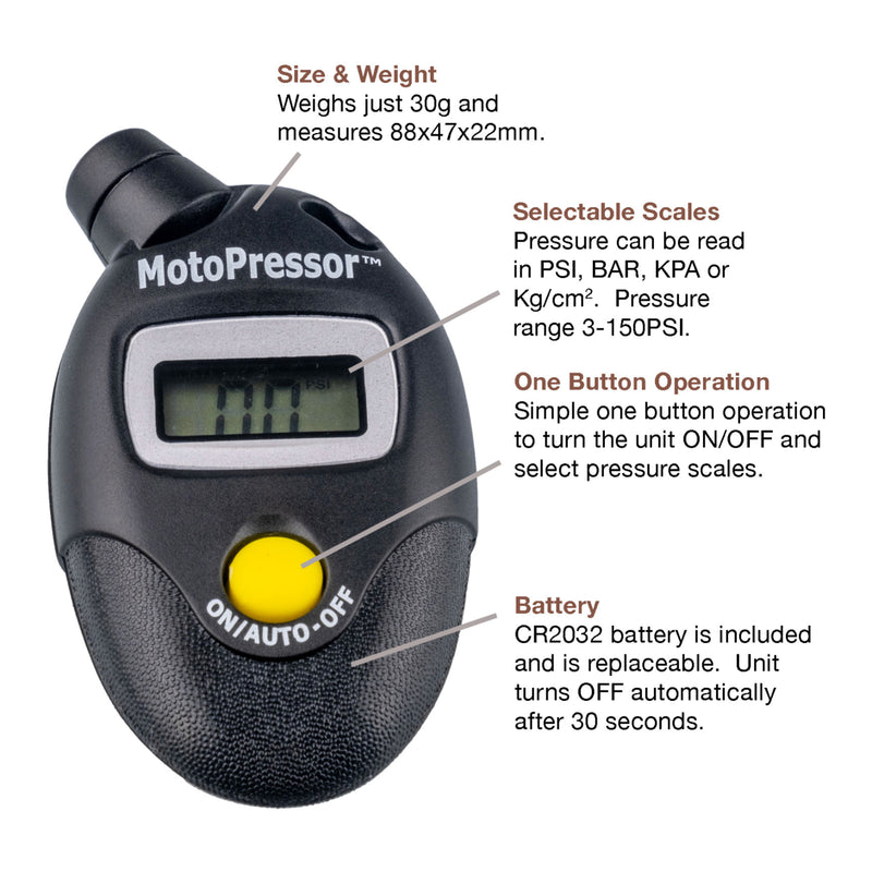 Load image into Gallery viewer, Rocky Creek Motopressor Digital Tyre Gauge V2
