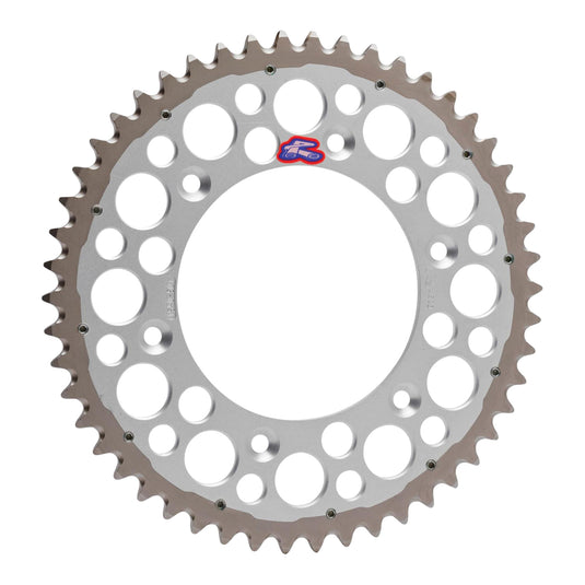 Renthal Sprocket Twinring Silver 48T Bi-metal Grooved
