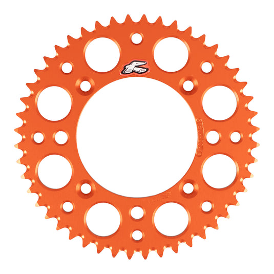 Renthal Rear Sprocket 48T Alloy 7075-T6 Grooved - Orange (KTM, Husqvarna)