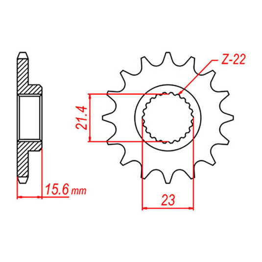 RK 577 Steel Front Sprocket