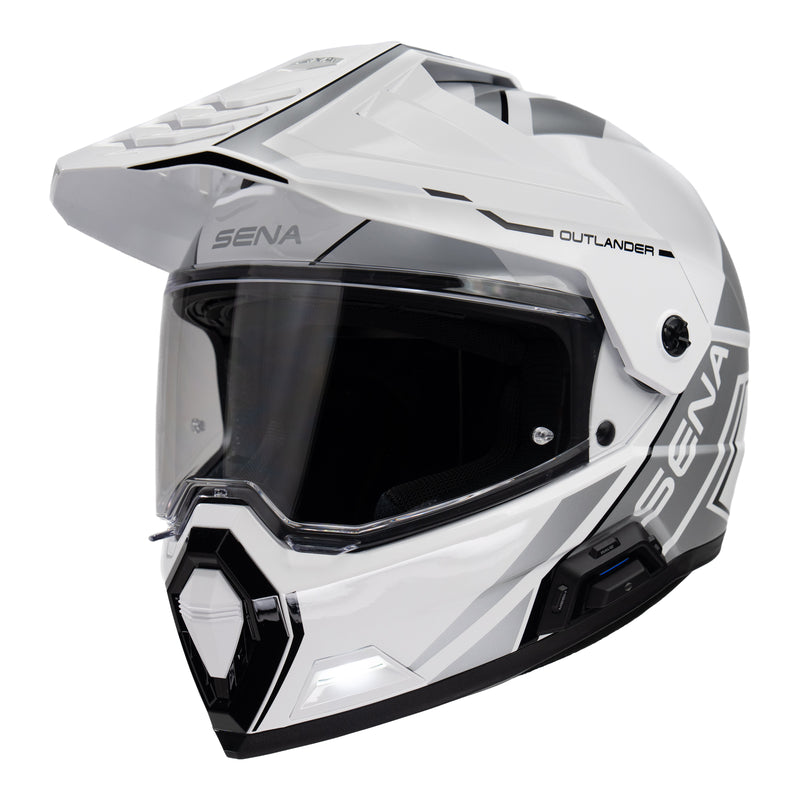 Load image into Gallery viewer, Sena Outlander Smart ADV Dual-Sport Helmet - Gloss White
