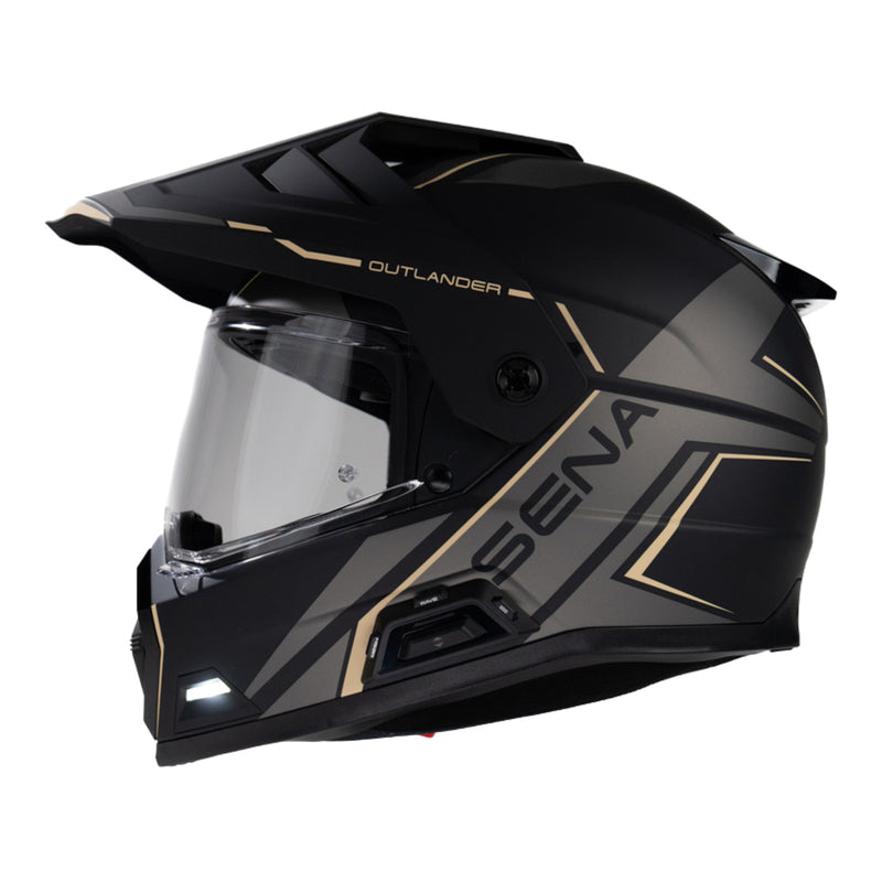 Load image into Gallery viewer, Sena Outlander Smart ADV Dual-Sport Helmet - Matte Black
