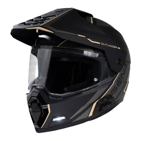 Sena Outlander Smart ADV Dual-Sport Helmet - Matte Black