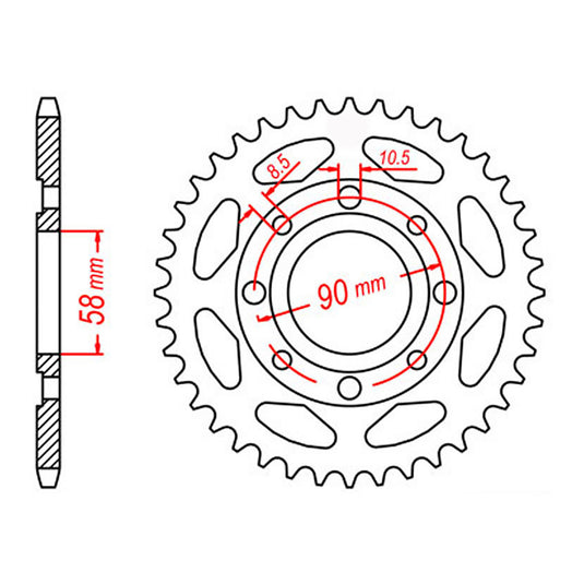 Sprocket Kit Honda CT125 '21 - 428H 13/51 Farm Gearing
