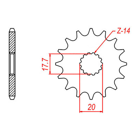Sprocket Kit Yamaha YZ125 '99-'01 U-Ring - GB520MXU 13/48