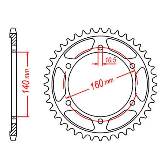 Sprocket Kit Kawasaki ZZR1100 '93-'97 Gold - GB530ZXW 17/45