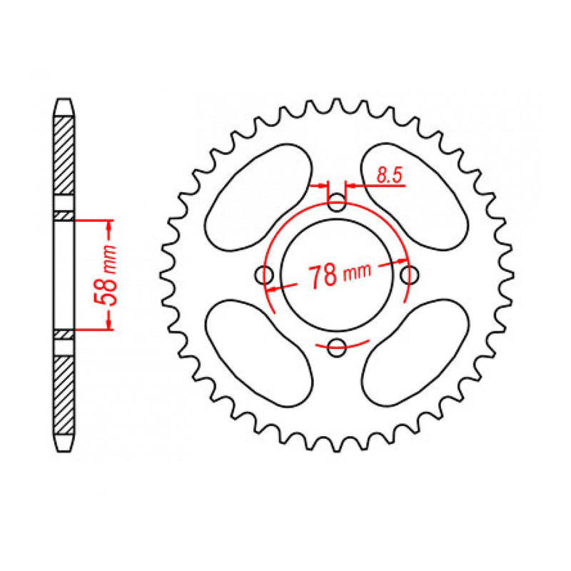 Load image into Gallery viewer, Sprocket Kit Suzuki GN125 - 428H 14/42

