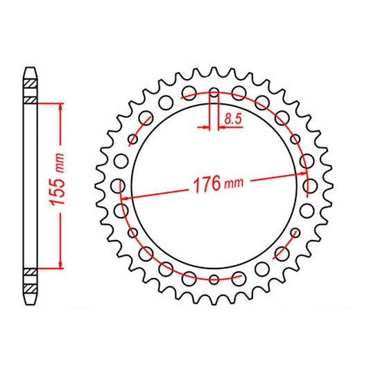 Sprocket Kit Triumph Speed Triple '99-'01 / Daytona T995 '99-'01 - 530XSO