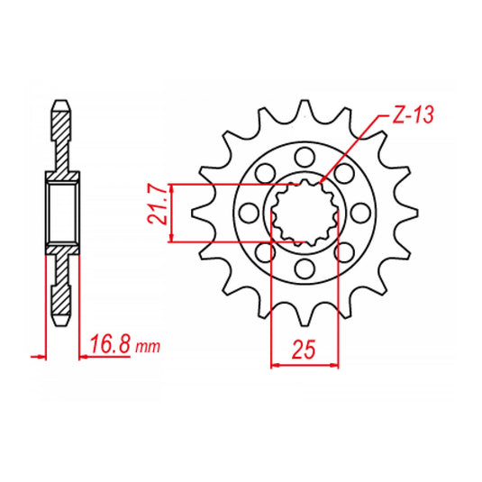 MTX 1373 (2) Steel Front Sprocket