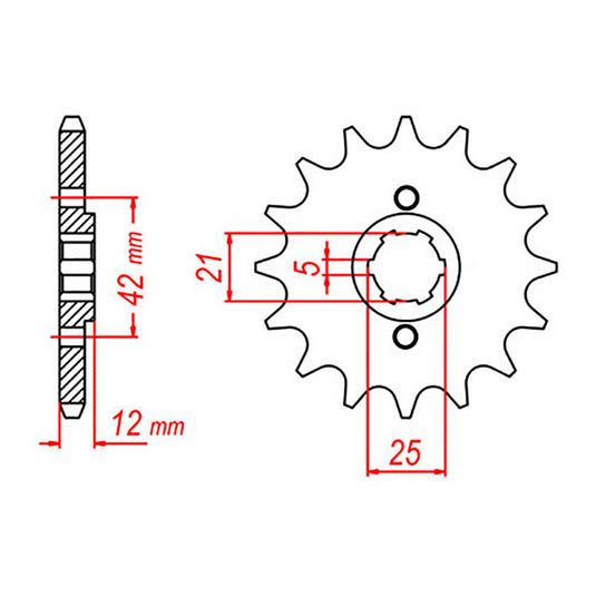 MTX 571 Steel Front Sprocket