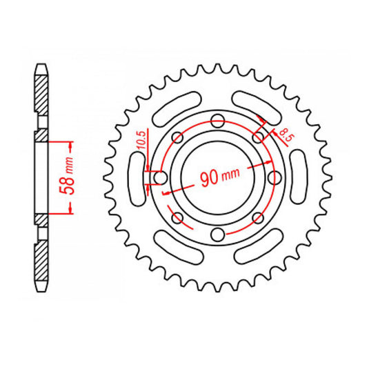 MTX 279 (2) Steel Rear Sprocket
