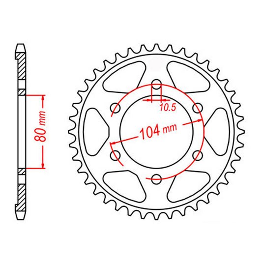MTX 1489 (2) Steel Rear Sprocket