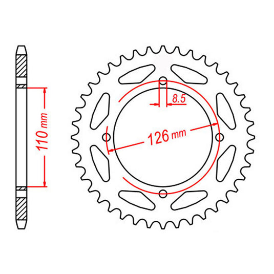 MTX 1465 Steel Rear Sprocket