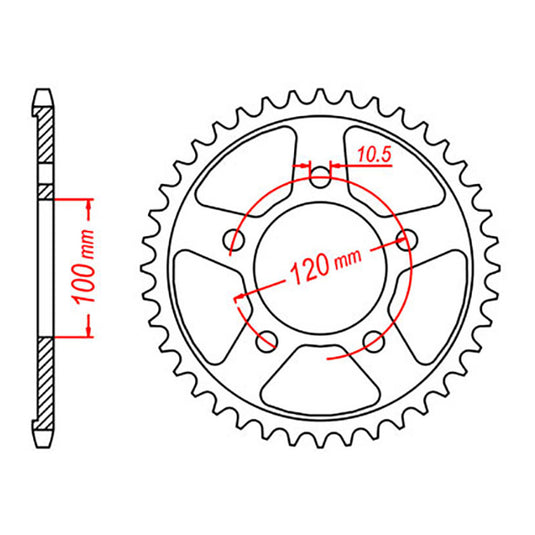 MTX 713 Steel Rear Sprocket