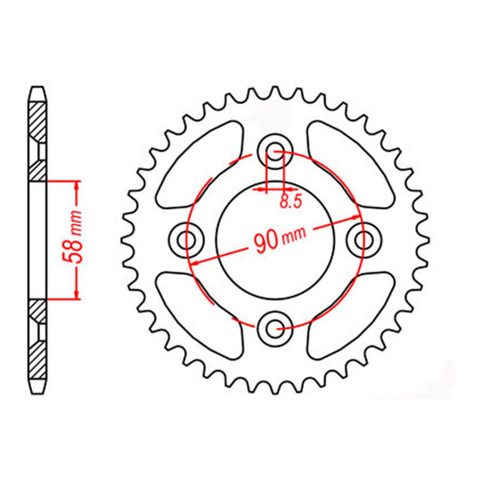 MTX 1213 Steel Rear Sprocket