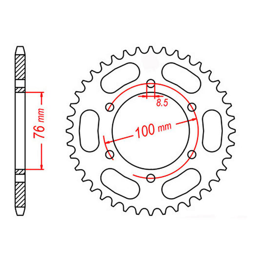 MTX 1844 Steel Rear Sprocket