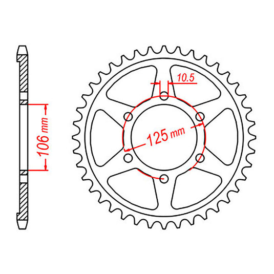 MTX 2014 Steel Rear Sprocket