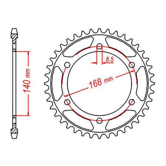 MTX 006 Steel Rear Sprocket