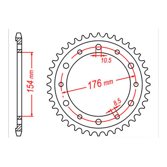 MTX 1340 Steel Rear Sprocket
