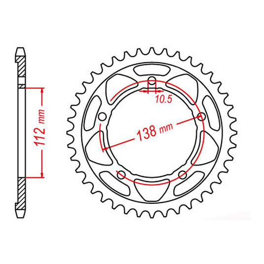 MTX 1877 Steel Rear Sprocket