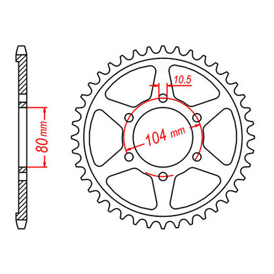 MTX 488 Steel Rear Sprocket