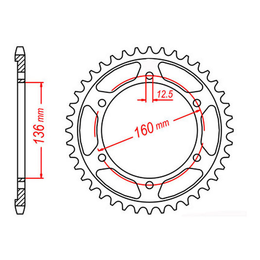 MTX 506 Steel Rear Sprocket