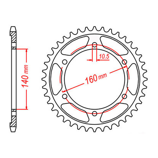 MTX 502 Steel Rear Sprocket
