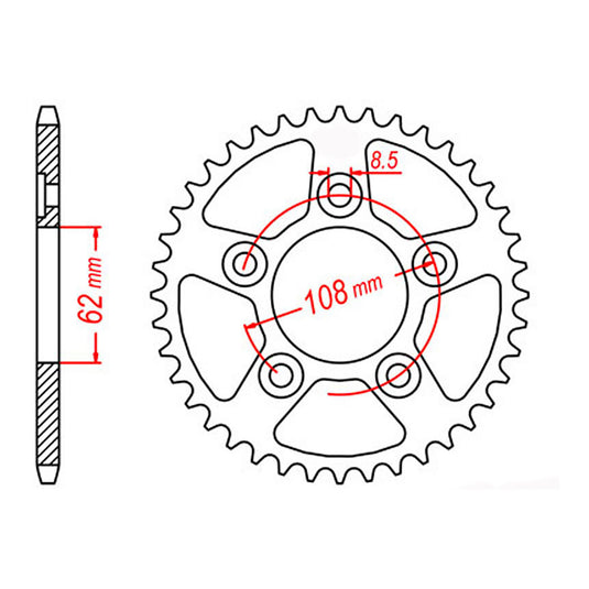 MTX 701 Steel Rear Sprocket