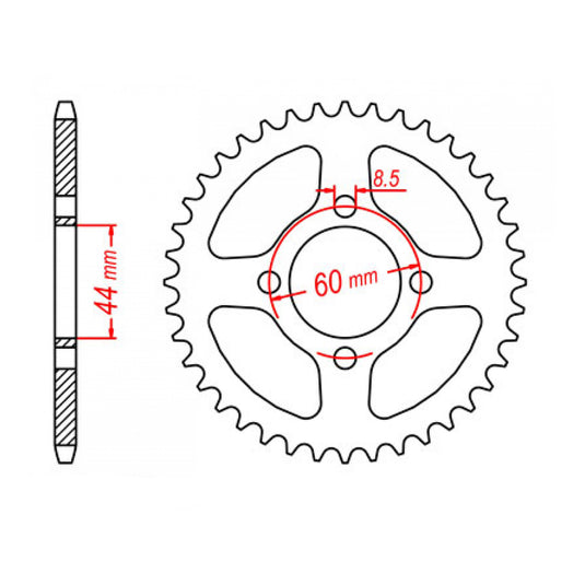 MTX 832 (2) Steel Rear Sprocket