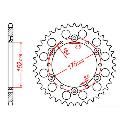 MTX 853 Steel Rear Sprocket