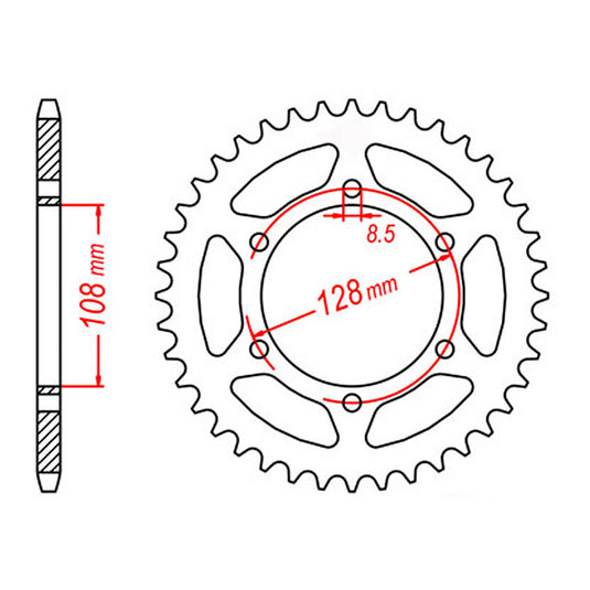 MTX 804 Steel Rear Sprocket
