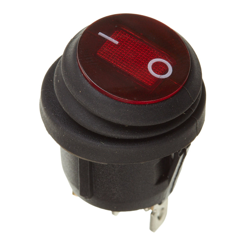 Load image into Gallery viewer, WHITES 12V ROCKER SWITCH ON-OFF RED WATERPROOF ROUND
